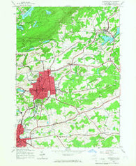 Gloversville New York Historical topographic map, 1:24000 scale, 7.5 X 7.5 Minute, Year 1945