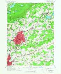 Gloversville New York Historical topographic map, 1:24000 scale, 7.5 X 7.5 Minute, Year 1945