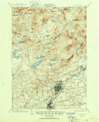 Gloversville New York Historical topographic map, 1:62500 scale, 15 X 15 Minute, Year 1903
