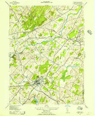 Goshen New York Historical topographic map, 1:24000 scale, 7.5 X 7.5 Minute, Year 1942