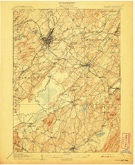 Goshen New York Historical topographic map, 1:62500 scale, 15 X 15 Minute, Year 1908