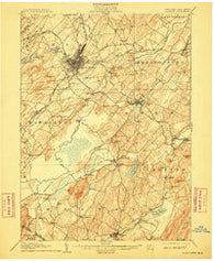 Goshen New York Historical topographic map, 1:62500 scale, 15 X 15 Minute, Year 1908