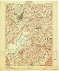 Goshen New York Historical topographic map, 1:62500 scale, 15 X 15 Minute, Year 1908