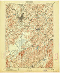 Goshen New York Historical topographic map, 1:62500 scale, 15 X 15 Minute, Year 1908