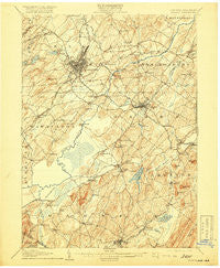 Goshen New York Historical topographic map, 1:62500 scale, 15 X 15 Minute, Year 1908