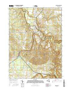 Gowanda New York Current topographic map, 1:24000 scale, 7.5 X 7.5 Minute, Year 2016