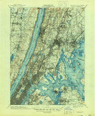 Harlem New York Historical topographic map, 1:62500 scale, 15 X 15 Minute, Year 1900