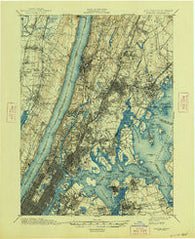 Harlem New York Historical topographic map, 1:62500 scale, 15 X 15 Minute, Year 1900