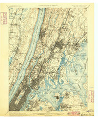 Harlem New York Historical topographic map, 1:62500 scale, 15 X 15 Minute, Year 1900