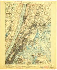 Harlem New York Historical topographic map, 1:62500 scale, 15 X 15 Minute, Year 1900