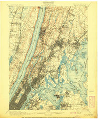 Harlem New York Historical topographic map, 1:62500 scale, 15 X 15 Minute, Year 1900