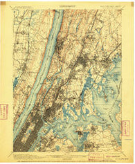 Harlem New York Historical topographic map, 1:62500 scale, 15 X 15 Minute, Year 1900