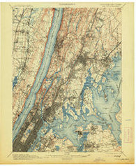 Harlem New York Historical topographic map, 1:62500 scale, 15 X 15 Minute, Year 1900