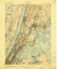 Harlem New York Historical topographic map, 1:62500 scale, 15 X 15 Minute, Year 1900