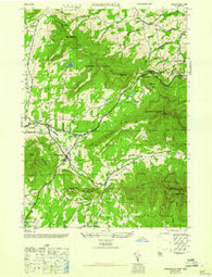 Hensonville New York Historical topographic map, 1:24000 scale, 7.5 X 7.5 Minute, Year 1946