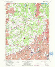 Hicksville New York Historical topographic map, 1:24000 scale, 7.5 X 7.5 Minute, Year 1967