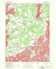 Hicksville New York Historical topographic map, 1:24000 scale, 7.5 X 7.5 Minute, Year 1967