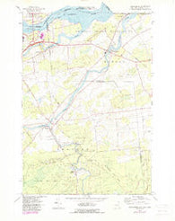 Hogansburg New York Historical topographic map, 1:24000 scale, 7.5 X 7.5 Minute, Year 1964