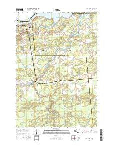 Hogansburg New York Current topographic map, 1:24000 scale, 7.5 X 7.5 Minute, Year 2016