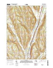 Homer New York Current topographic map, 1:24000 scale, 7.5 X 7.5 Minute, Year 2016