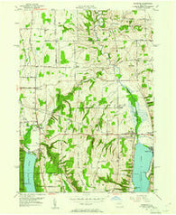 Honeoye New York Historical topographic map, 1:24000 scale, 7.5 X 7.5 Minute, Year 1951
