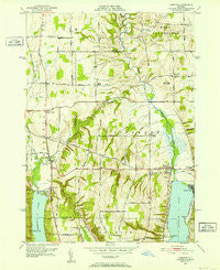 Honeoye New York Historical topographic map, 1:24000 scale, 7.5 X 7.5 Minute, Year 1951