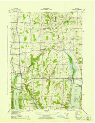 Honeoye New York Historical topographic map, 1:31680 scale, 7.5 X 7.5 Minute, Year 1942
