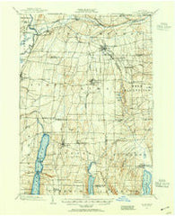 Honeoye New York Historical topographic map, 1:62500 scale, 15 X 15 Minute, Year 1901