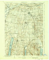 Honeoye New York Historical topographic map, 1:62500 scale, 15 X 15 Minute, Year 1904