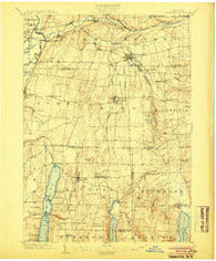 Honeoye New York Historical topographic map, 1:62500 scale, 15 X 15 Minute, Year 1904