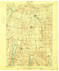 Honeoye New York Historical topographic map, 1:62500 scale, 15 X 15 Minute, Year 1904