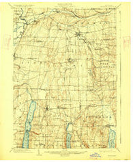 Honeoye New York Historical topographic map, 1:62500 scale, 15 X 15 Minute, Year 1904