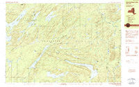Honnedaga Lake New York Historical topographic map, 1:25000 scale, 7.5 X 15 Minute, Year 1989