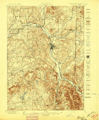 Hoosick New York Historical topographic map, 1:62500 scale, 15 X 15 Minute, Year 1897