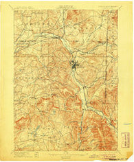 Hoosick New York Historical topographic map, 1:62500 scale, 15 X 15 Minute, Year 1897
