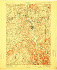 Hoosick New York Historical topographic map, 1:62500 scale, 15 X 15 Minute, Year 1897