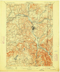 Hoosick New York Historical topographic map, 1:62500 scale, 15 X 15 Minute, Year 1897