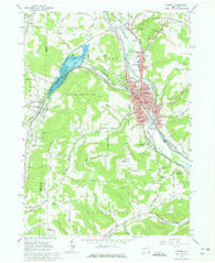 Hornell New York Historical topographic map, 1:24000 scale, 7.5 X 7.5 Minute, Year 1965