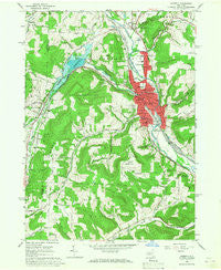 Hornell New York Historical topographic map, 1:24000 scale, 7.5 X 7.5 Minute, Year 1965