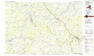 Hornell New York Historical topographic map, 1:100000 scale, 30 X 60 Minute, Year 1986