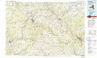 Hornell New York Historical topographic map, 1:100000 scale, 30 X 60 Minute, Year 1986