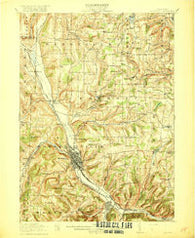 Hornell New York Historical topographic map, 1:62500 scale, 15 X 15 Minute, Year 1918