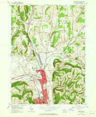 Horseheads New York Historical topographic map, 1:24000 scale, 7.5 X 7.5 Minute, Year 1953