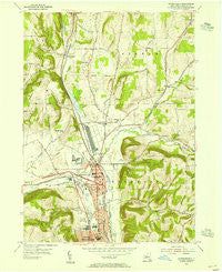 Horseheads New York Historical topographic map, 1:24000 scale, 7.5 X 7.5 Minute, Year 1953