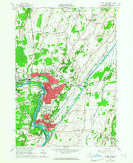 Hudson Falls New York Historical topographic map, 1:24000 scale, 7.5 X 7.5 Minute, Year 1966