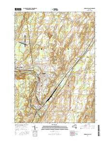 Hudson Falls New York Current topographic map, 1:24000 scale, 7.5 X 7.5 Minute, Year 2016