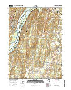 Hudson South New York Current topographic map, 1:24000 scale, 7.5 X 7.5 Minute, Year 2016