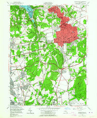 Huntington New York Historical topographic map, 1:24000 scale, 7.5 X 7.5 Minute, Year 1954