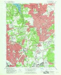 Huntington New York Historical topographic map, 1:24000 scale, 7.5 X 7.5 Minute, Year 1967