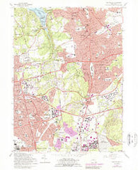 Huntington New York Historical topographic map, 1:24000 scale, 7.5 X 7.5 Minute, Year 1967